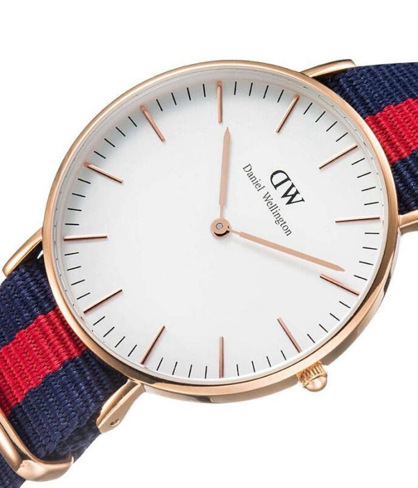 Daniel Wellington Classic Oxford White Dial Two Tone NATO Strap Watch For Women - DW00100029