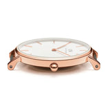 Daniel Wellington Classic Petite Dover White Dial White Nylon Strap Watch For Women - DW00100311