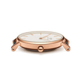 Daniel Wellington Petite Dover Quartz White Dial White NATO Strap Watch For Women - DW001000313