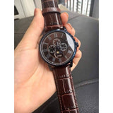 Guess Delancy Analog Brown Dial Brown Leather Strap Watch For Men - W0870G3