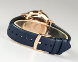 Emporio Armani Classic Quartz Blue Dial Blue Leather Strap Watch For Men  - AR2071