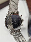 Maserati Epoca Chronograph Blue Dial Silver Steel Strap Watch For Men - R8873618024