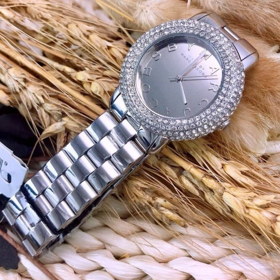 Marc Jacobs Marci Silver Dial Silver Steel Strap Watch for Women - MBM3190