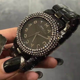 Marc Jacobs Marci Black Dial Black Steel Dial Strap Watch for Women - MBM3193
