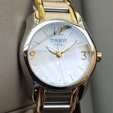 Tissot T Wave Mother of Pearl Dial Two Tone Steel Strap Watch for Women - T023.210.22.117.00