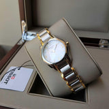 Tissot T Wave Mother of Pearl Dial Two Tone Steel Strap Watch for Women - T023.210.22.117.00