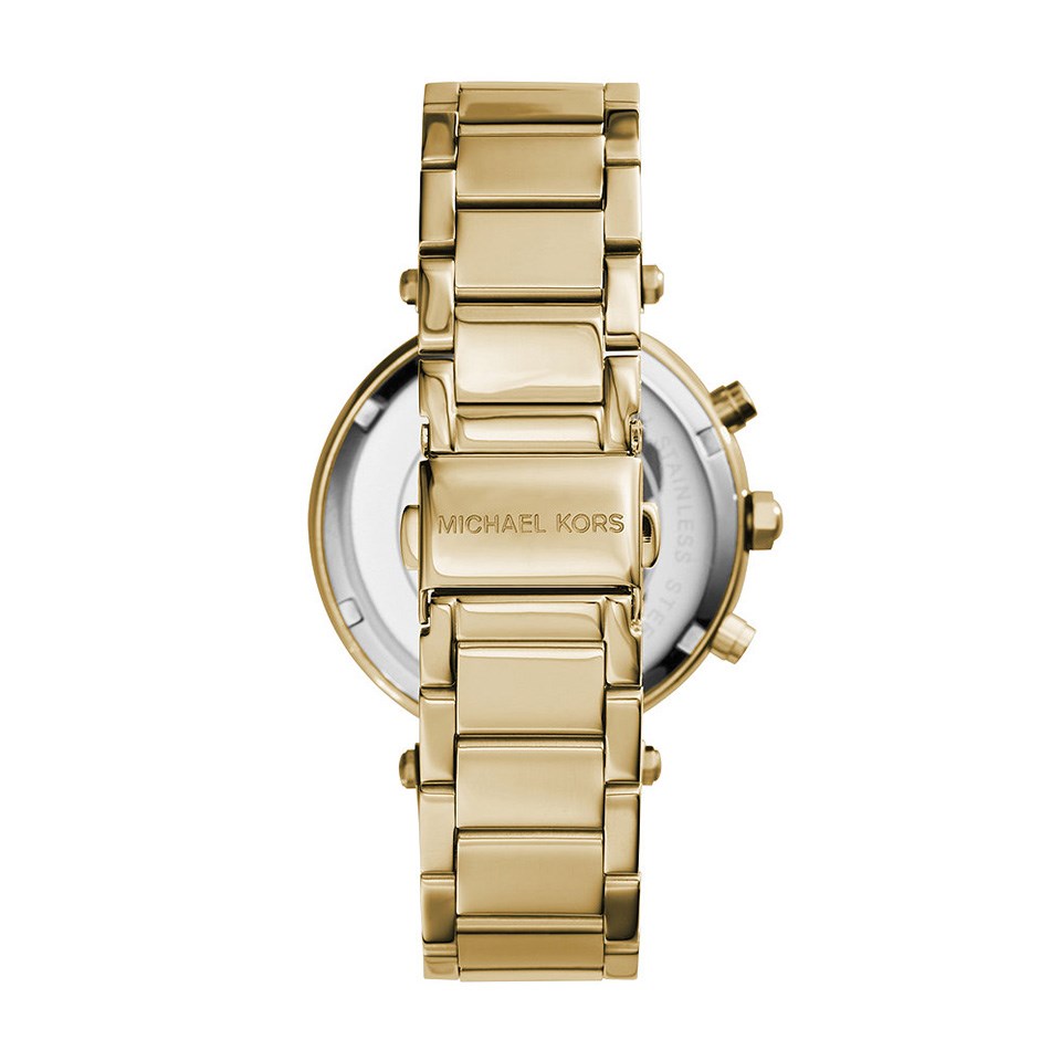 Michael Kors Parker Pave Gold Dial Gold Steel Strap Watch for Women - MK6659