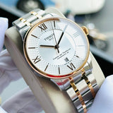 Tissot Chemin des Tourelles Powermatic 80 Helvetic Pride Silver Dial Two Tone Steel Strap Watch for Men - T099.407.22.038.01