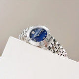 Versace Daphnis Analog Blue Dial Silver Steel Strap Watch for Women - VEOCA0124