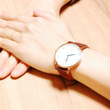 Daniel Wellington Dapper Durham White Dial Brown Leather Strap Watch For Men - DW00100115