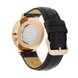 Daniel Wellington Classic Sheffield Black Dial Black Leather Strap Watch For Men - DW00100127