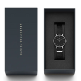 Daniel Wellington Petite Cornwall Black Dial Black Nylon Strap Watch For Women - DW00100248
