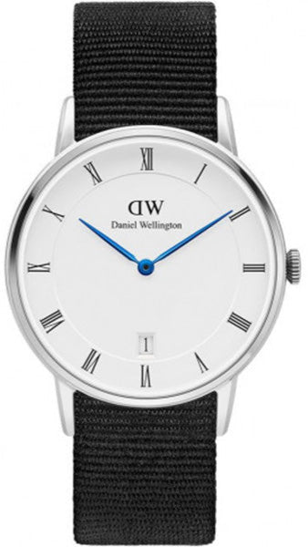 Daniel Wellington Dapper Cornwall White Dial Blue Nylon Strap Watch For Men - DW00100262