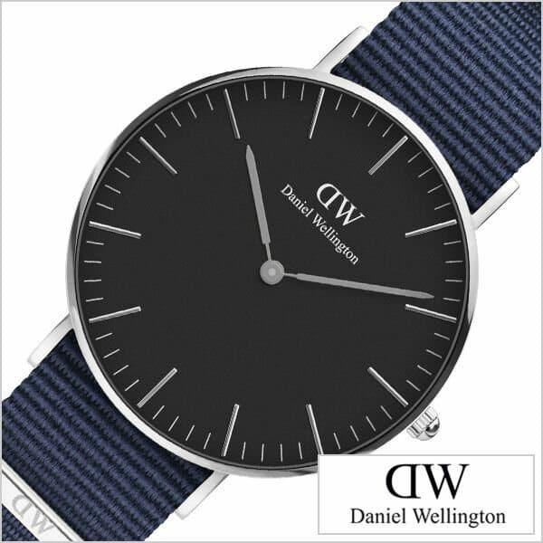 Daniel Wellington Classic Bayswater Black Dial Black NATO Strap Watch For Women - DW00100282