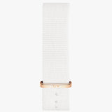 Daniel Wellington Classic Dover Black Dial White Nylon Strap Watch For Women - DW00100310