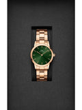Daniel Wellington Iconic Link Emerald Green Dial Rose Gold Steel Strap Watch For Women - DW00100421