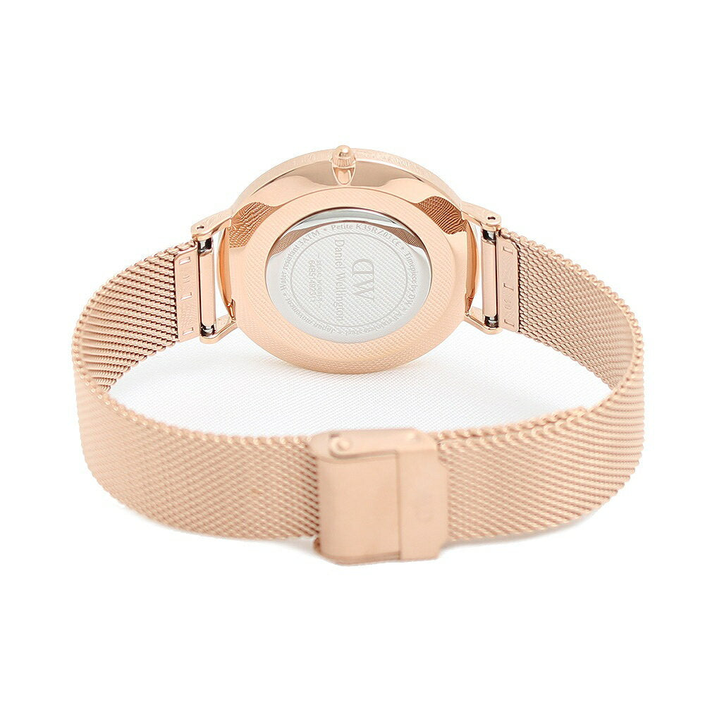 Daniel Wellington Petite Rose Gold Dial Rose Gold Mesh Strap Watch For Women - DW00100472