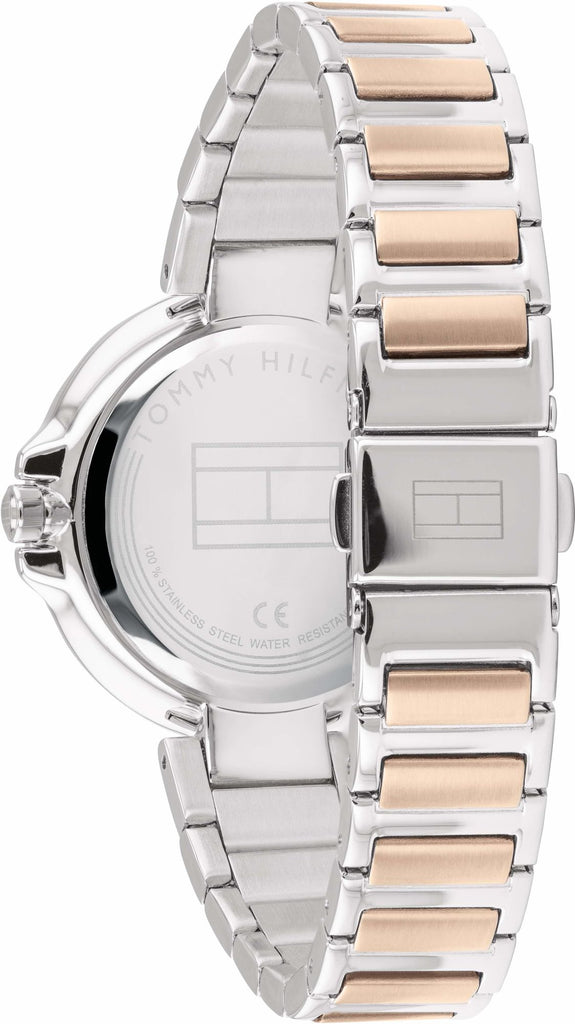 Tommy Hilfiger Angela Chronograph Pink Dial Two Tone Steel Strap Watch for Women - 1782127