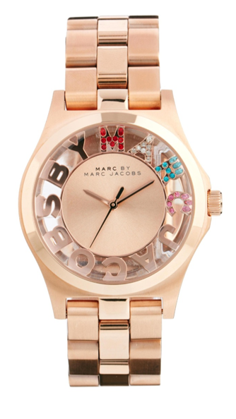 Marc Jacobs Henry Skeleton Rose Gold Dial Rose Gold Steel Strap Watch for Women - MBM3264