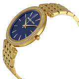 Michael Kors Darci Blue Dial Gold Steel Strap Watch for Women - MK3406