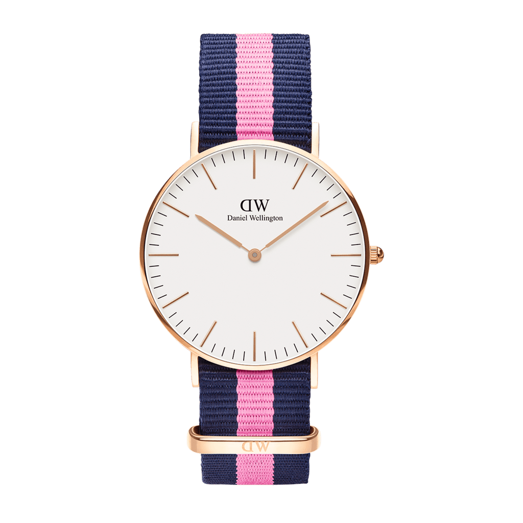 Daniel Wellington Classy Winchester White Dial Two Tone NATO Strap Watch For Women - DW00100065