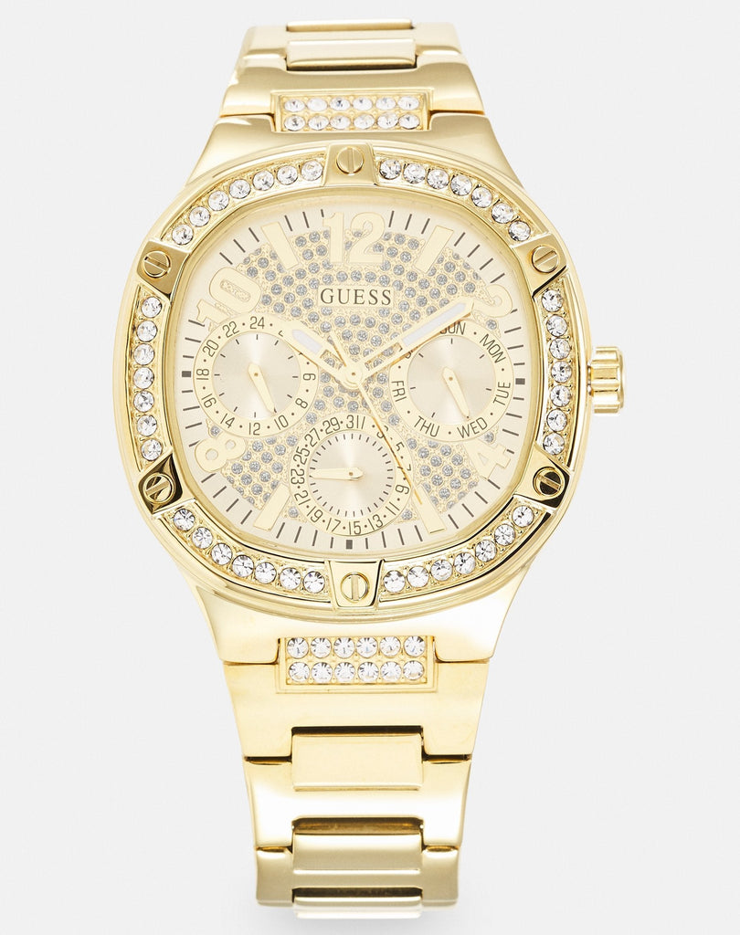 Guess Duchess Quartz Gold Dial Gold Steel Strap Watch For Women - GW0558L2