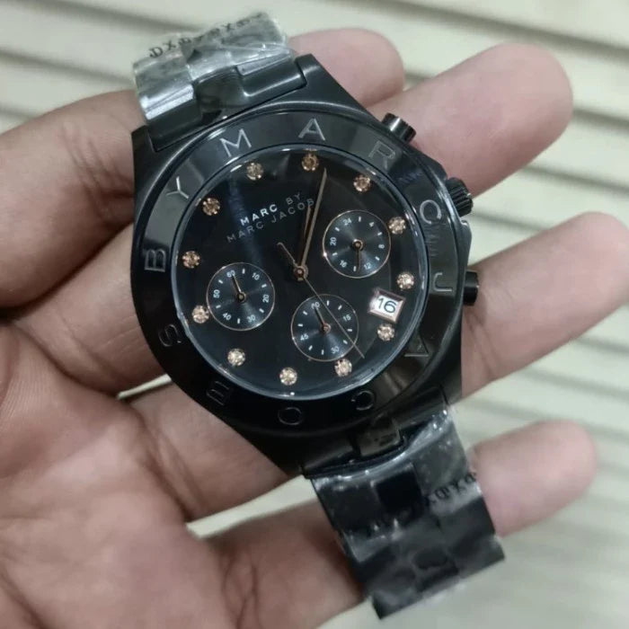 Marc Jacobs Blade Chronograph Blue Dial Blue Steel Strap Watch for Women - MBM8581