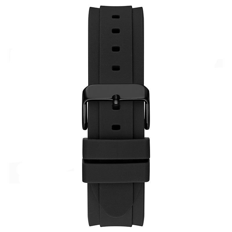 Guess Connoisseur Black Dial Black Silicone Strap Watch For Men - GW0335G1