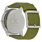 Calvin Klein City Green Dial Green Leather Strap Watch for Men - K2G211WL