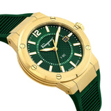 Salvatore Ferragamo F-80 Classic Green Dial Green Rubber Strap Watch for Men - SFHY02022