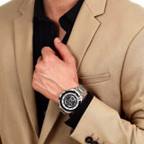 Maserati Traguardo Chronograph Black Dial Silver Steel Strap Watch For Men - R8873612059