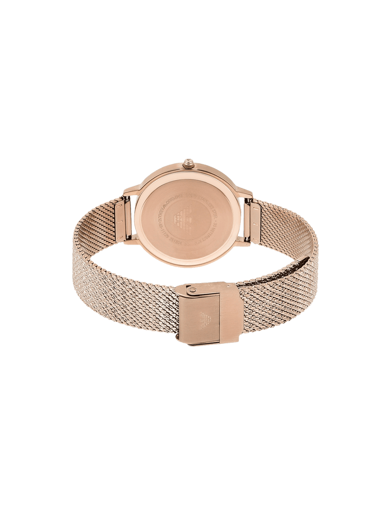 Emporio Armani Kappa Pink Dial Pink Mesh Bracelet Watch For Women - AR11129