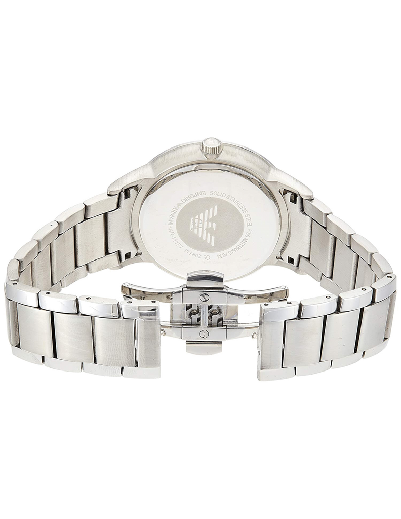 Emporio Armani Renato Blue Dial Silver Steel Strap Watch For Men - AR11137