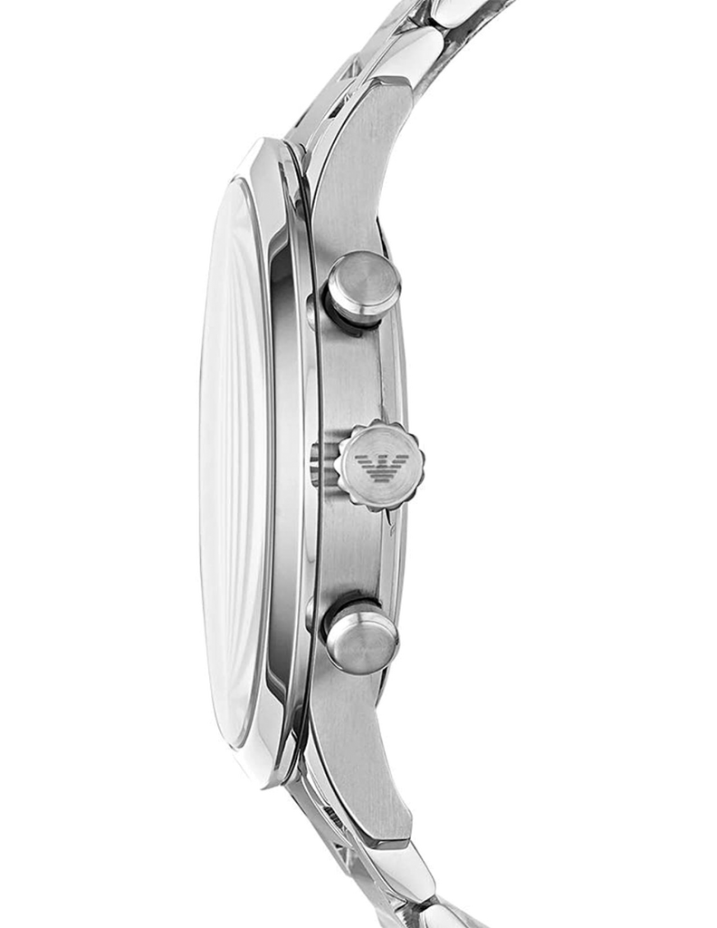 Emporio Armani Giovanni Chronograph Black Dial Silver Steel Strap Watch For Men - AR11208