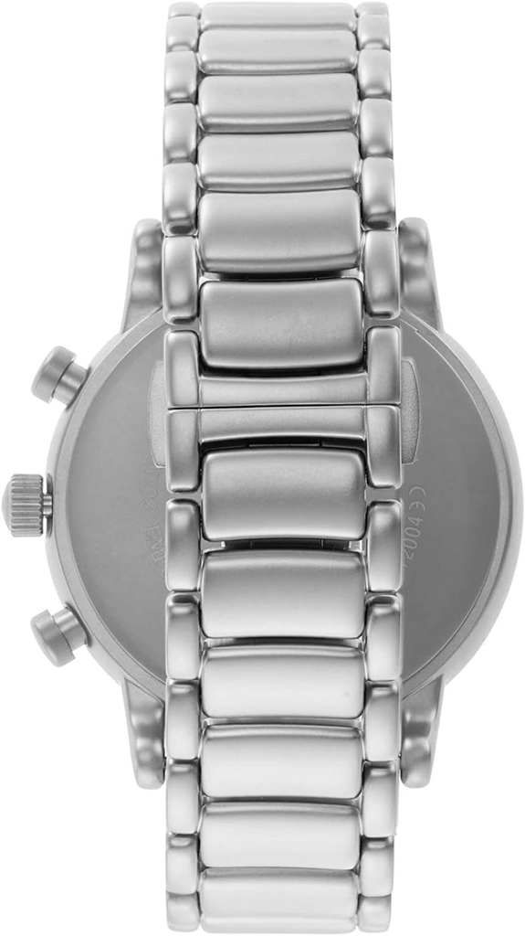 Emporio Armani Luigi Chronograph Black Dial Silver Steel Strap Watch For Men - AR11324