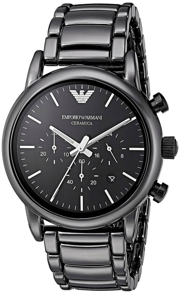 Emporio Armani Luigi Chronograph Black Dial Black Stainless Steel Watch For Men - AR1507