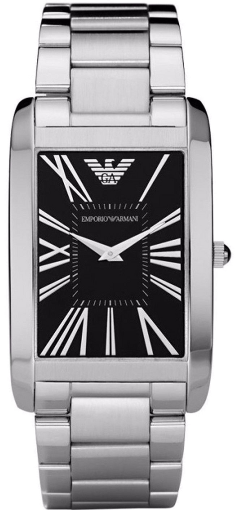 Emporio Armani Classic Analog Black Dial Silver Steel Strap Watch For Men - AR1608