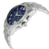 Emporio Armani Classic Blue Dial Silver Steel Strap Watch For Men - AR1635