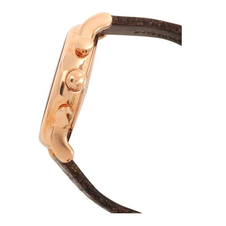 Emporio Armani Classic Chronograph White Dial Brown Leather Strap Watch For Men - AR1809