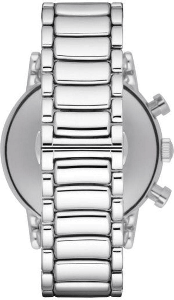 Emporio Armani Luigi Black Dial Silver Steel Strap Watch For Men - AR1894