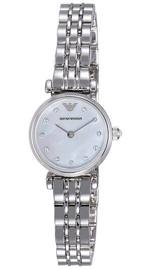 Emporio Armani Gianni Blue Dial Silver Steel Strap Watch For Women - AR1961