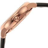 Emporio Armani Meccanico Skeleton Silver Dial Black Leather Strap Watch For Men - AR60031