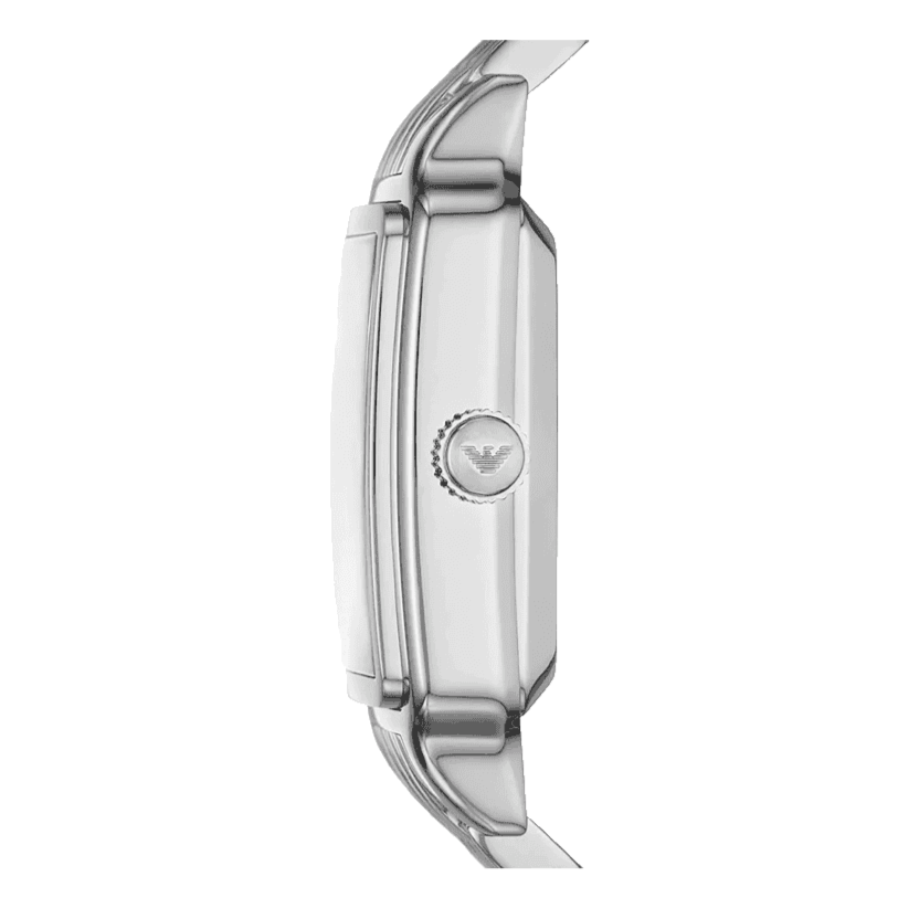 Emporio Armani Meccanico Automatic Green Dial Silver Steel Strap Watch For Men - AR60067