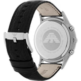 Emporio Armani Classic Chronograph Silver Dial Black Leather Strap Watch For Men - AR2432