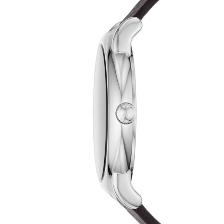 Emporio Armani Luigi Analog Bronze Dial Brown Leather Strap Watch For Men - AR11096