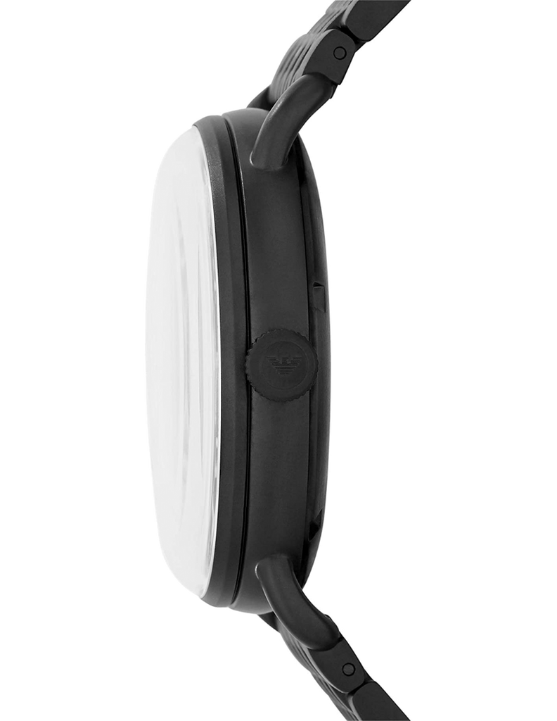 Emporio Armani Automatic Multifunction Black Dial Black Mesh Bracelet Watch For Men - AR60025