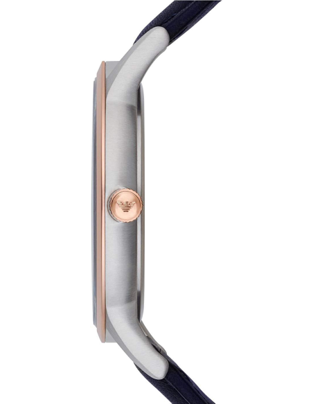 Emporio Armani Renato Analog Blue Dial Blue Leather Strap Watch For Men - AR11188