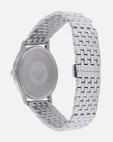 Emporio Armani Kappa Quartz Grey Dial Silver Mesh Bracelet Watch For Men - AR11068