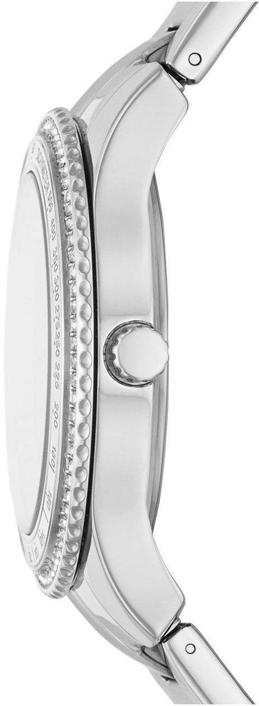 Fossil Stella Sport Multifunction Silver Dial Silver Steel Strap Watch for Women - ES5108