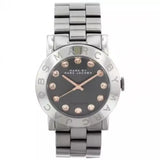 Marc Jacobs Rock Crystal Grey Dial Grey Steel Strap Watch for Women - MBM8596
